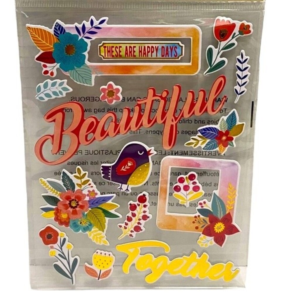 Crafters Square 16pc Happy Days Foil Stickers - Picture 2 of 2